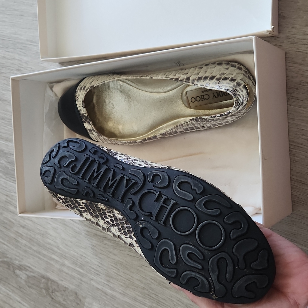 Jimmy choo- snake skin flats - Picture 2 of 4
